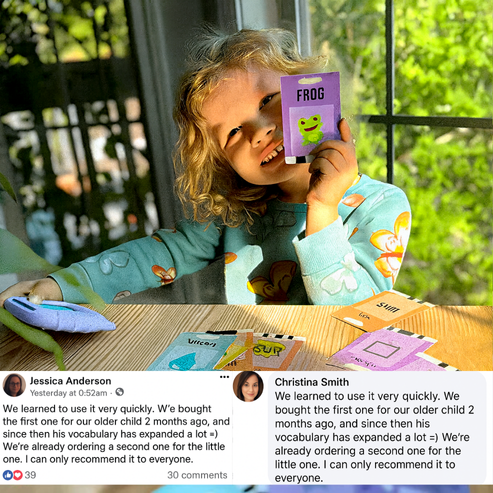 Cards with words for speech development